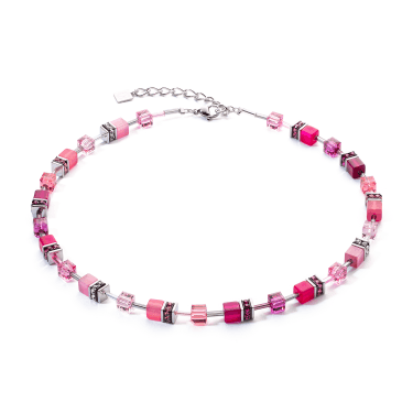 Couer De Lion Geocube Iconic Viva Magenta Necklace 42+6cm