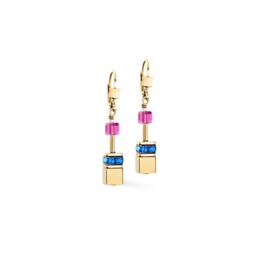 Coeur De Lion GeoCUBE® Iconic Metallic Rainbow Gold Tone Drop Earrings 0.6 x 4.1cm