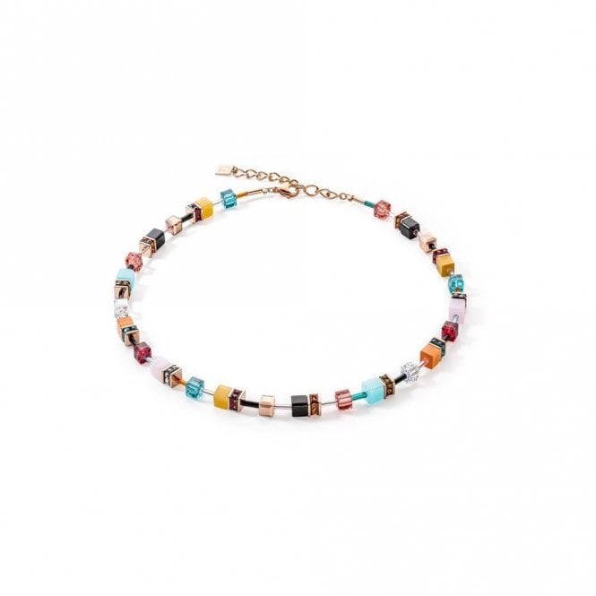 Coeur De Lion  Geocube Iconic Multicolour Expressive Necklace 42+6cm