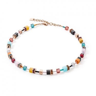 Coeur De Lion Geocube Iconic Multicolour Expressive Necklace 42+6cm