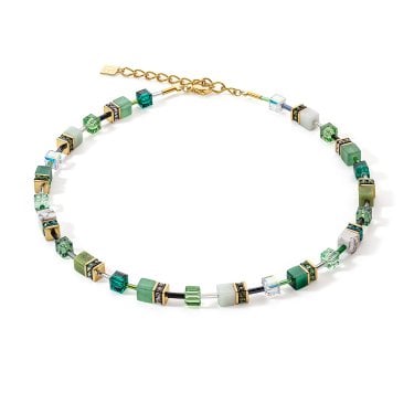 Coeur De Lion Geocube Iconic Precious Green Necklace 42+6cm