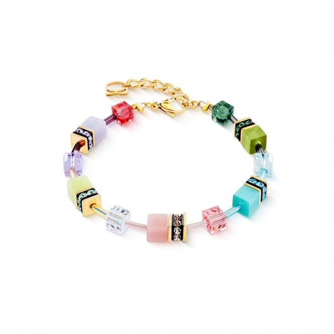 Coeur De Lion  GeoCUBE® Iconic Spicy Sweetness Gold Tone Bracelet 0.6cm, 18.5cm + 3cm 