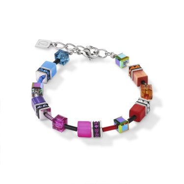 Coeur De Lion GeoCUBE® Multicolour Rainbow Bracelet 0.6cm, 18.5cm + 3cm 