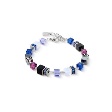 Coeur De Lion GeoCUBE® Precious Statement Blue Moon Bracelet 0.6cm, 18.5cm + 3cm