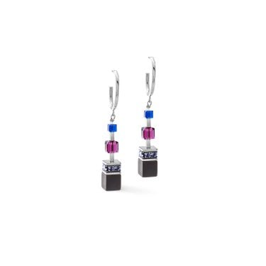 Coeur De Lion GeoCUBE® Precious Statement Blue Moon Drop Earrings 0.8 x 6cm