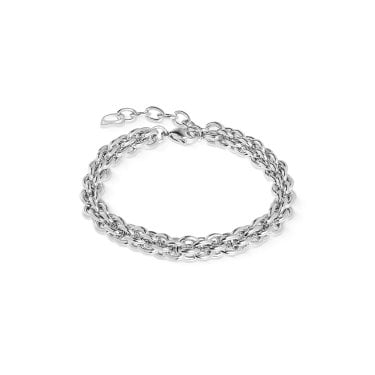Coeur De Lion Mesh Chain Classic Bracelet 0.6cm, 18cm + 3cm