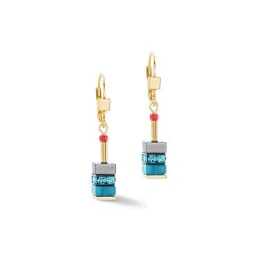 Coeur De Lion Sparkling Classic Elements Gold Energy Gold Tone Drop Earrings 0.6 x 3.6cm