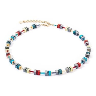 Coeur De Lion Sparkling Classic Elements Gold Energy Gold Tone Necklace 0.6cm, 42cm + 6cm