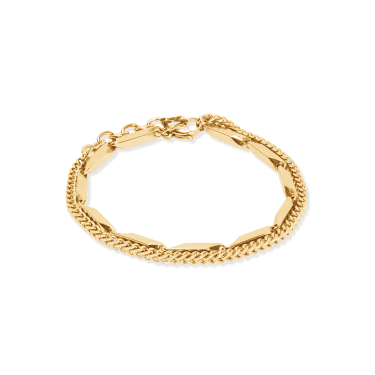 Coeur De Lion Twisted Layers Gold Tone Bracelet 0.3cm, 18cm + 3cm