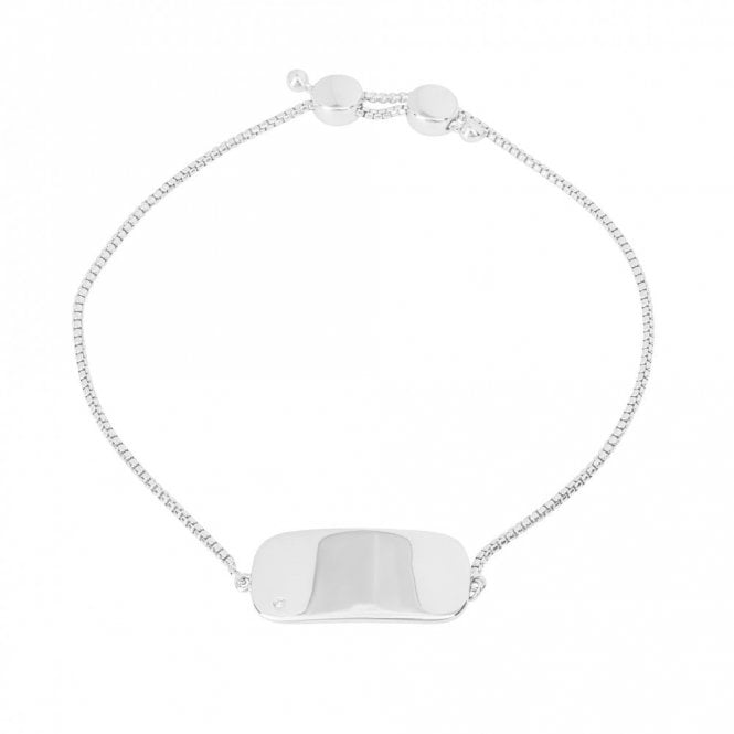 D for Diamond  Sterling Silver Forever ID Adjustable Bracelet 20.5cm