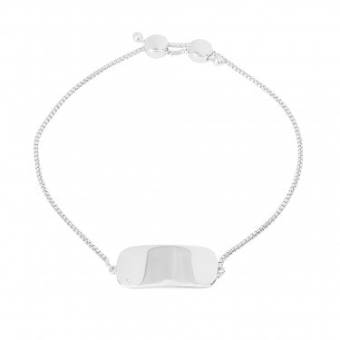 D for Diamond Sterling Silver Forever ID Adjustable Bracelet 20.5cm