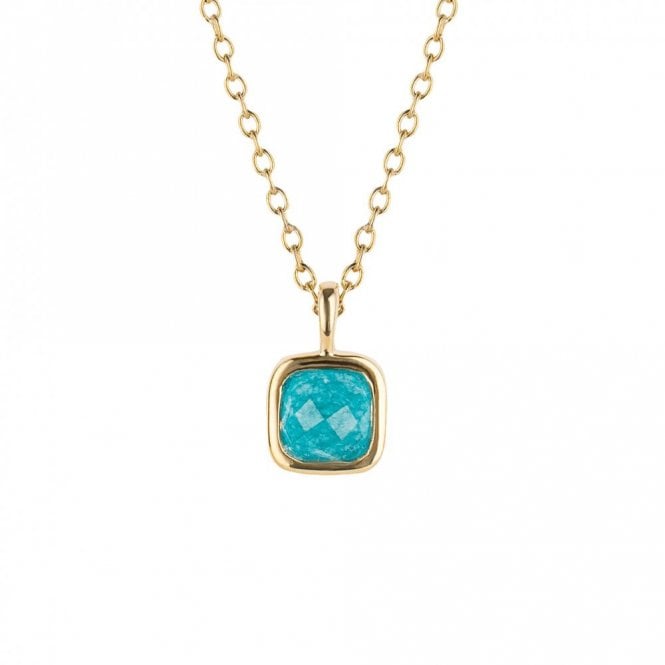 D for Diamond  Sterling Silver Yellow Gold Tone Semi-Precious December Birthstone Necklace 35+5cm