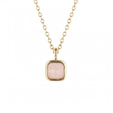 D for Diamond Sterling Silver Yellow Gold Tone Semi-Precious October Birthstone Necklace 35+5cm