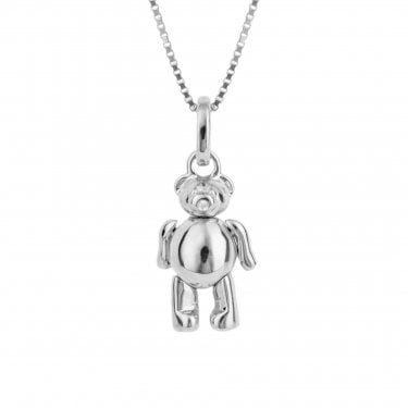 D for Diamond Teddy Bear with Diamond Necklace 0.8 x 1.2cm, 36-41cm