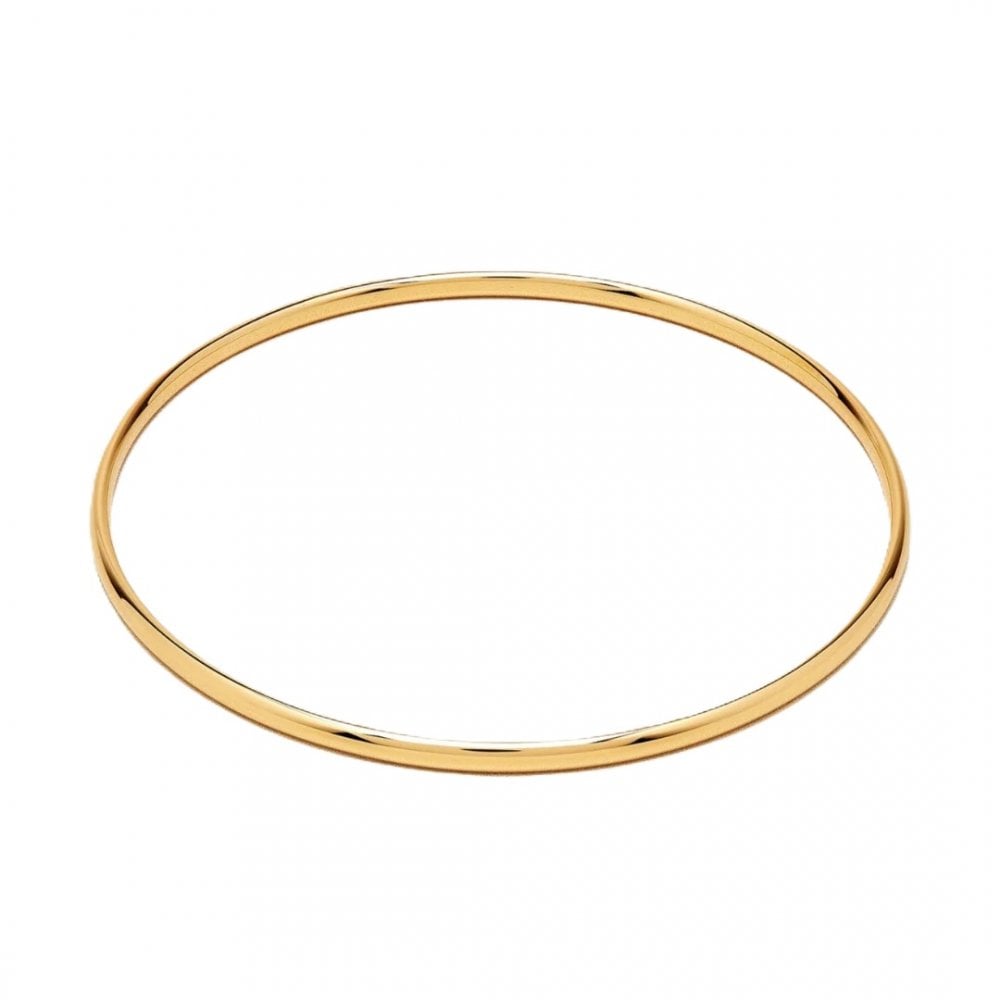 D.Louise Yellow Gold Tone Plated Stainless Steel Classic S/M Bangle SKB-09-02 - Image 3