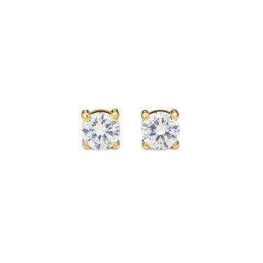 D.Louise Classic Tennis Gold Tone Stud Earrings 6mm