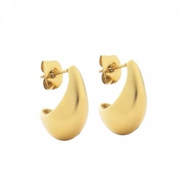 D.Louise Curved Mini Gold Tone Hoops 10mm x 10mm