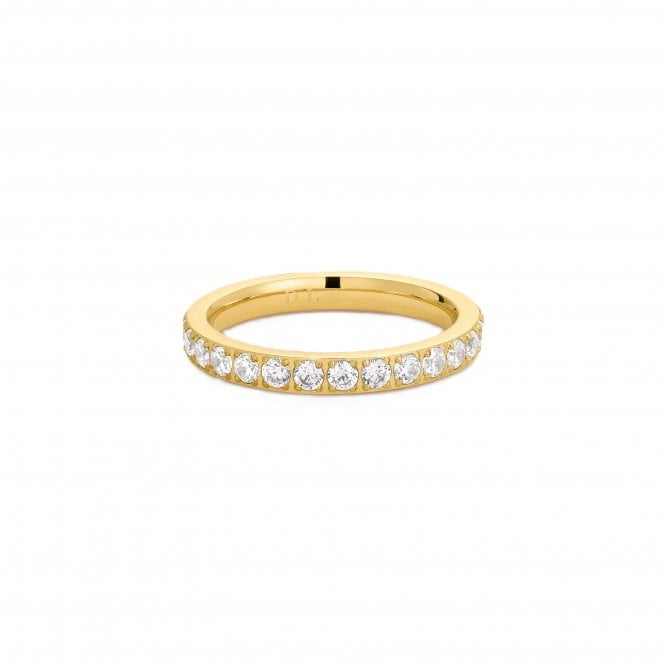 D.Louise  Eternity Band Gold Tone Ring Size N