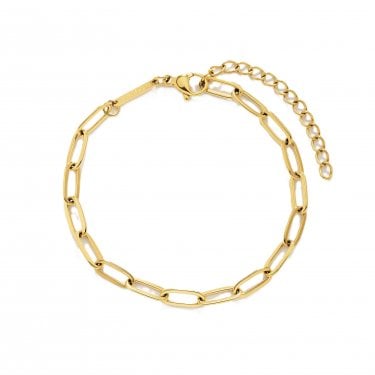 D.Louise Gold Tone Paperclip Bracelet 16cm + 4cm
