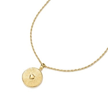 D.Louise Heart Talisman Gold Tone Necklace 45cm + 4cm