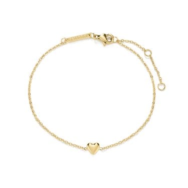 D.Louise Mini Heart Gold Tone Bracelet 16.5cm + 3cm