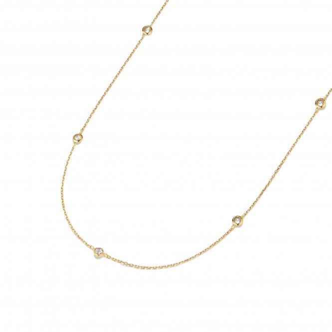 D.Louise  Multi Stone Gold Tone Chain Necklace 40cm + 5cm