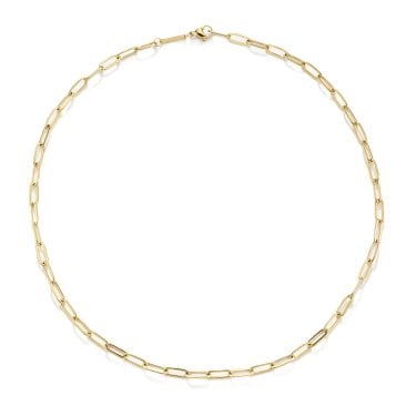 D.Louise Paperclip Gold Tone Necklace 45cm