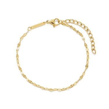 D.Louise Single Dainty Gold Tone Bracelet 16.5cm + 4cm