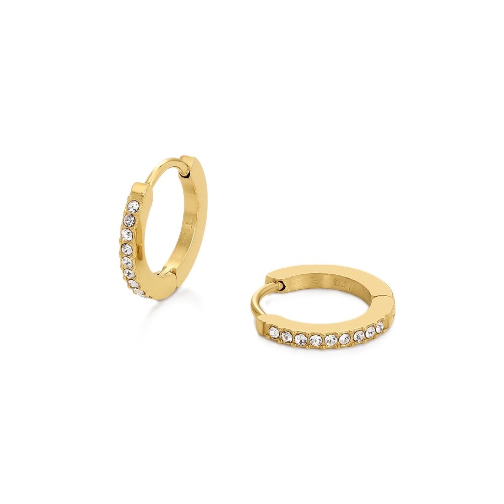 D.louise Women's Gold Tennis Tone Huggies 13Mm
