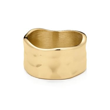 D.Louise Textured Gold Tone Band Ring Size J