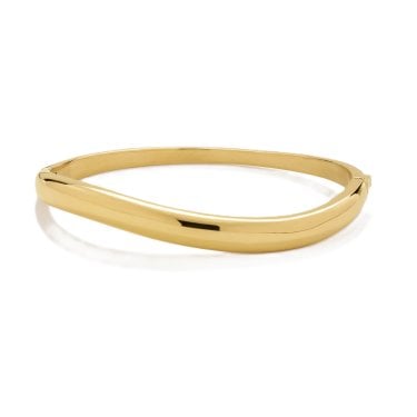D.Louise Wave Gold Tone Bangle M/L