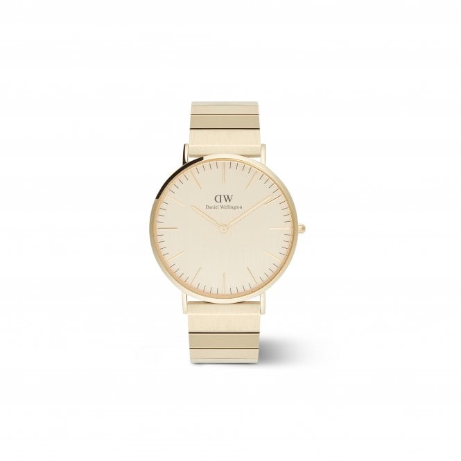 Daniel Wellington  Gents Classic Piano Link Unitone 40mm Gold Tone Stainless Steel Watch