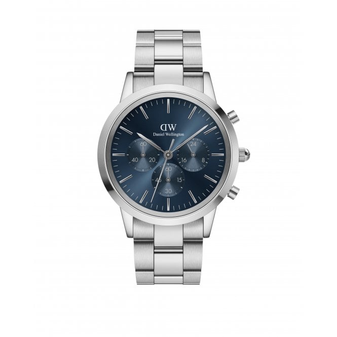 Daniel Wellington  Gents Iconic Chronograph 42mm Blue Dial Stainless Steel Watch