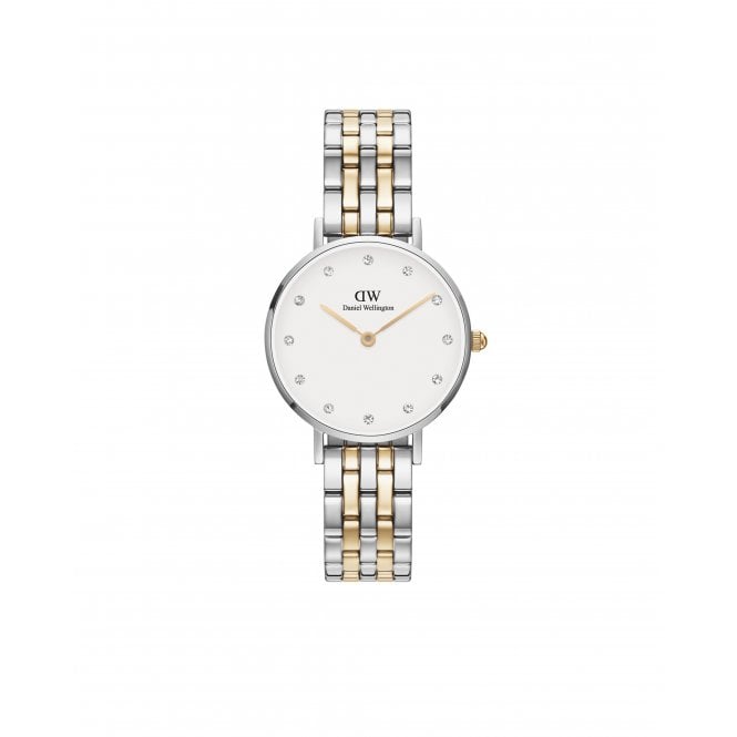 Daniel Wellington  Ladies Petite Lumine 28mm White Dial Two Tone Stainless Steel Watch