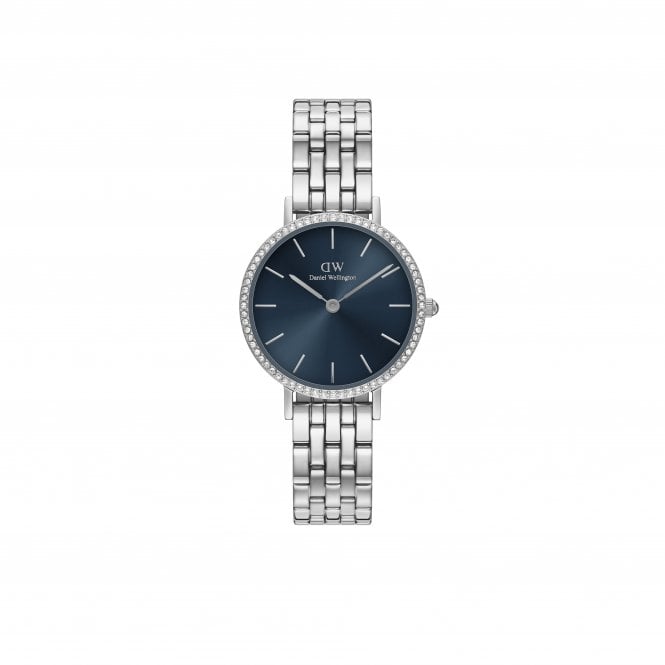 Daniel Wellington  Ladies Petite Lumine Bezel 28mm Arctic Blue Dial Stainless Steel Watch