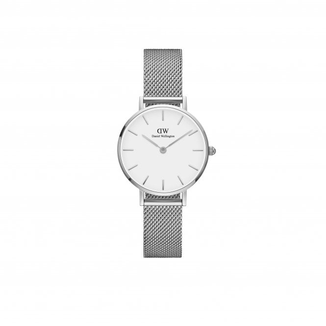 Daniel Wellington  Ladies Petite Sterling 28mm Stainless Steel Mesh Strap Watch 