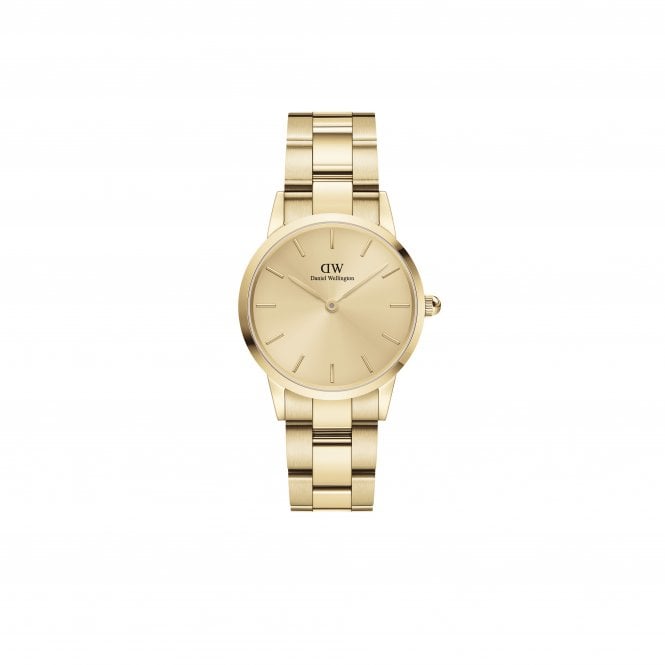 Daniel Wellington  Ladies Unitone Iconic 28mm Gold Dial Gold Tone Stainless Steel Watch