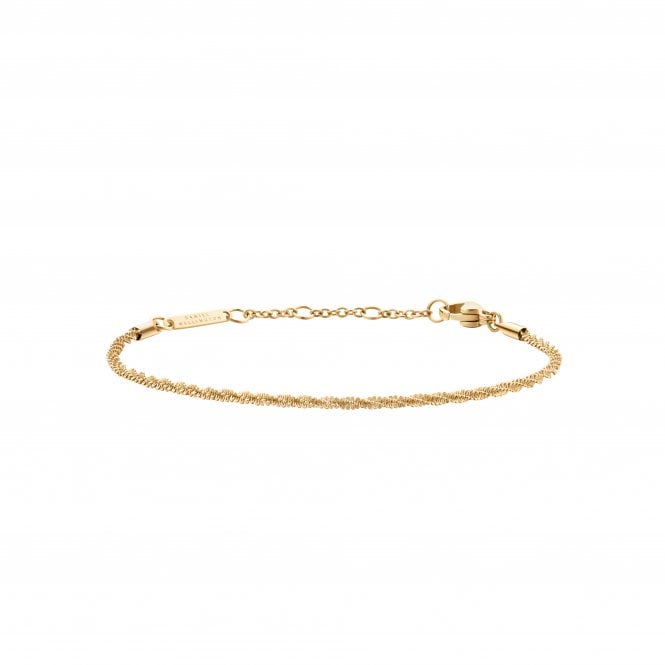 Daniel Wellington  Twisted Chain Gold Tone Bracelet 15.5-18.5cm
