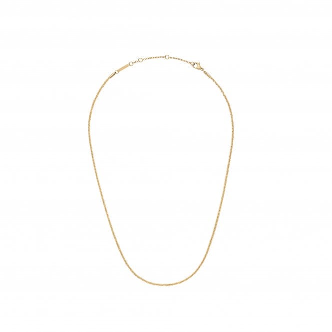 Daniel Wellington  Twisted Chain Gold Tone Necklace 40-44cm