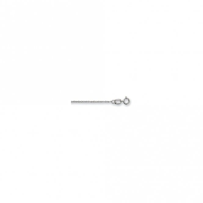 Faith 9ct Gold Diamond Cut Singapore White Gold Chain 18 inch