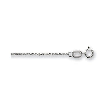 Diamond Cut Singapore White Gold Chain 18 inch
