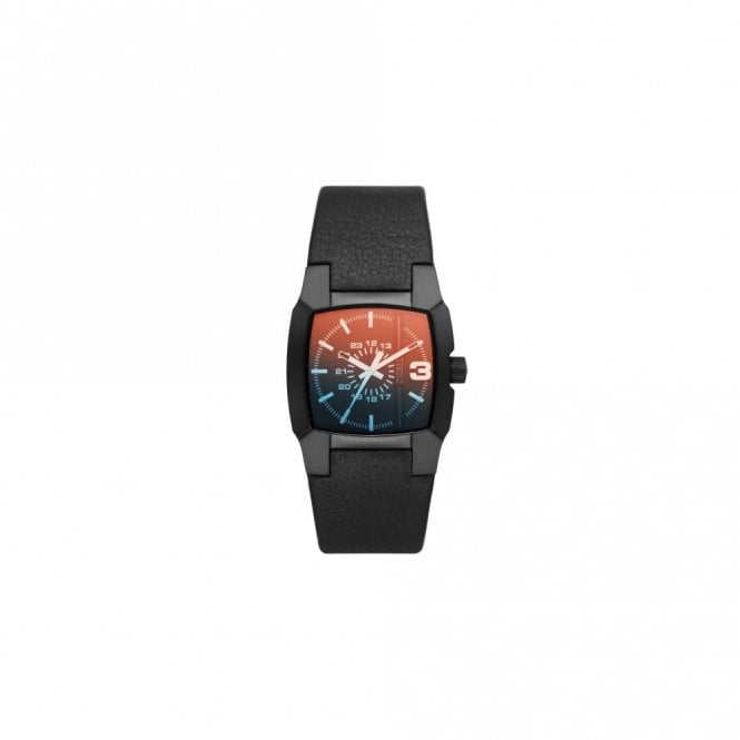 Diesel Watches Diesel Gents Cliffhanger Black Leather Strap Watch