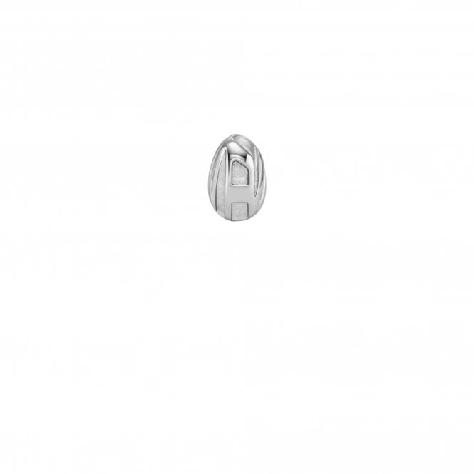 Diesel Jewellery Diesel D Logo Oval Stainless Steel Single Stud Earring 1.1x0.7cm