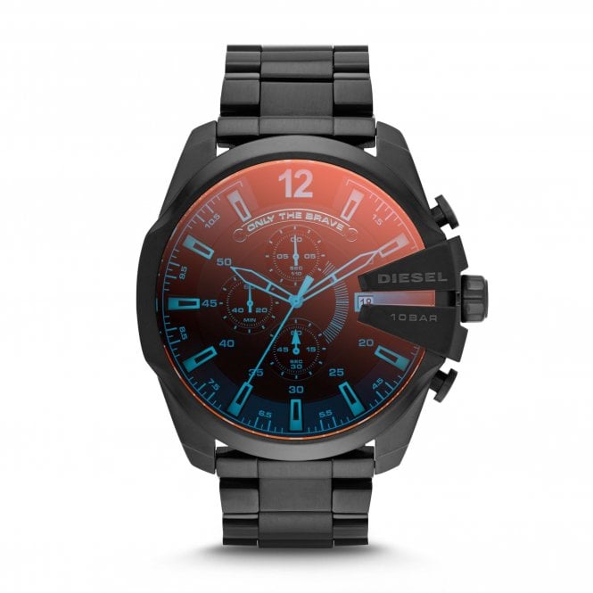 Diesel Watches Diesel Gents Mega Chief Black Stainless Steel Watch