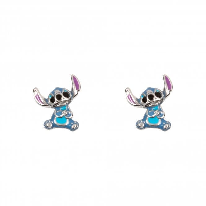 Disney Jewellery Disney Lilo & Stitch Blue Enamel Stud Earrings 0.9 x 0.7cm 