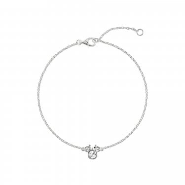 Disney Minnie Mouse CZ April Birthstone Bracelet 0.7 x 0.7cm, 17cm + 2.5cm