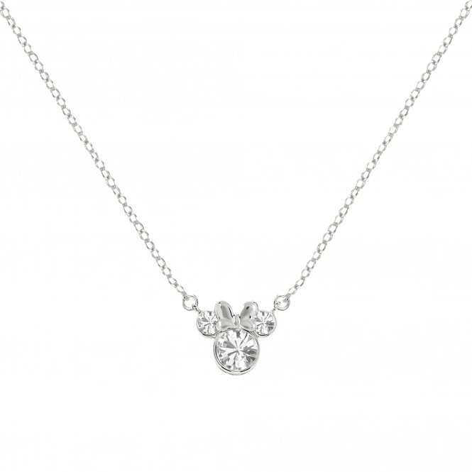 Disney Jewellery Disney Minnie Mouse CZ April Birthstone Necklace 0.7 x 0.7cm, 40-45cm