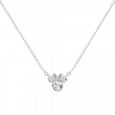 Disney Minnie Mouse CZ April Birthstone Necklace 0.7 x 0.7cm, 40-45cm