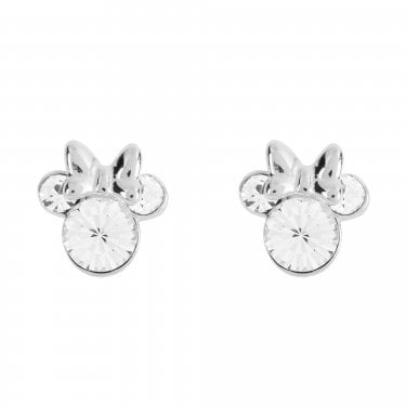 Disney Minnie Mouse CZ April Birthstone Stud Earrings 0.7 x 0.8cm