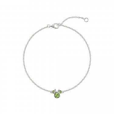 Disney Minnie Mouse CZ August Birthstone Bracelet 0.7 x 0.7cm, 17cm + 2cm